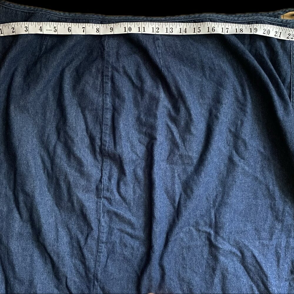 Handmade Reversible Denim Wrap skirt - Picture 12 of 13